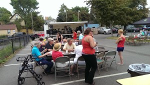 41West stage with UNited Methodist New Day band playing